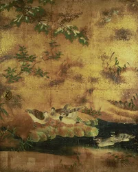 Birds and Flowers Sliding-Door Panel